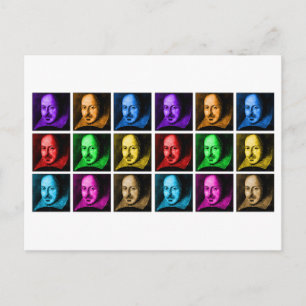 Carte Postale Shakespeare Pop Art