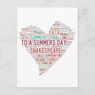 Carte Postale Shakespeare Sonnet 18