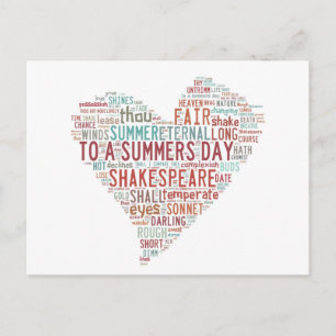 Carte Postale Shakespeare Sonnet 18