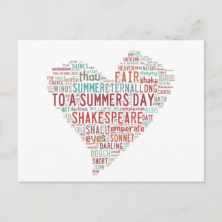 Carte Postale Shakespeare Sonnet 18