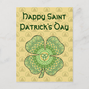 Carte postale Shamrock celtique