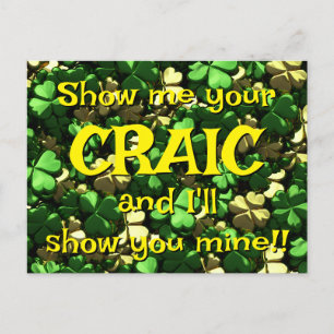 Carte Postale Shamrock Craic