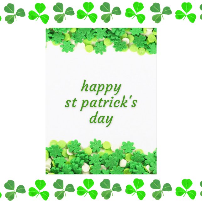 Carte Postale Shamrock de la fête de la Saint-Patrick (Créateur téléchargé)