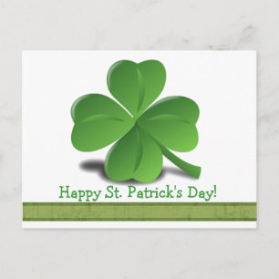 Carte postale Shamrock de la Saint-Patrick
