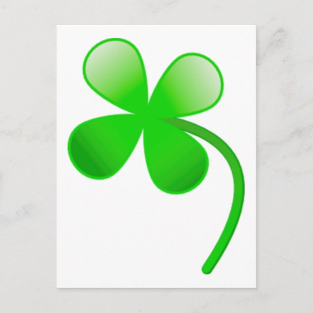 Carte Postale Shamrock de la Saint-Patrick (Devant)