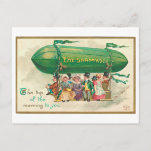 Carte Postale Shamrock de la Saint Patrick Vintage