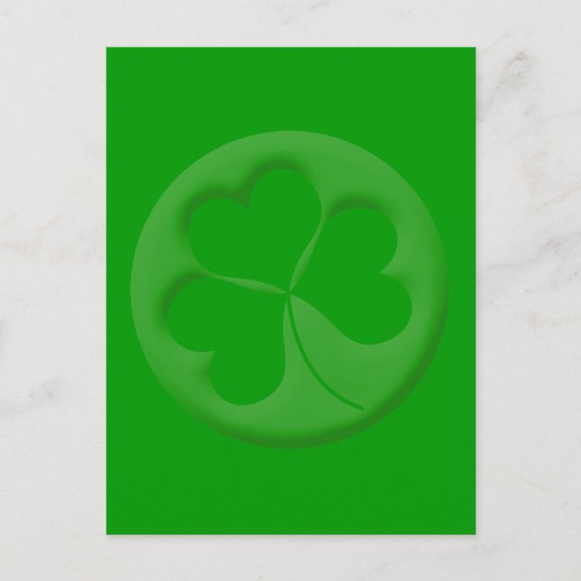 Carte postale Shamrock gravée (Devant)