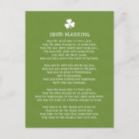 Shamrock Green Irish Blessing