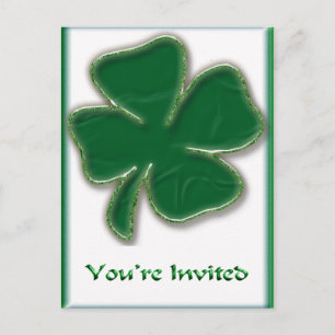 Carte postale shamrock Invitation