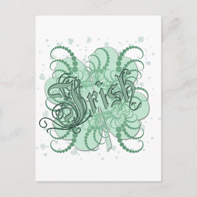 Carte Postale Shamrock irlandais (Devant)