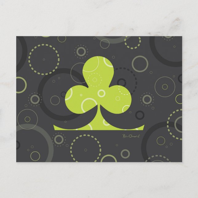 Carte postale Shamrock irlandais Lucky (Devant)
