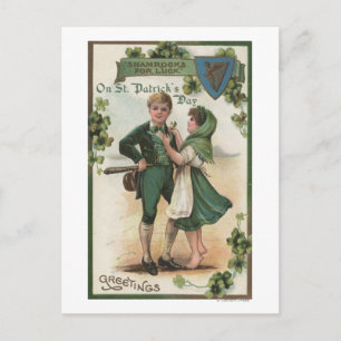 Carte Postale Shamrocks pour la chance
