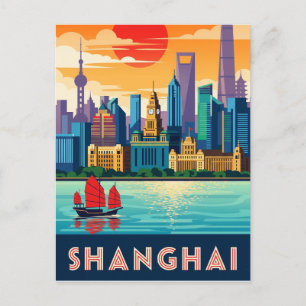Carte Postale Shanghai chine Travel
