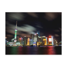 Shanghai Skyline par nuit
