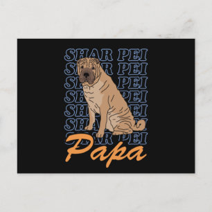 Carte Postale Shar Pei Papa   Propriétaire de chien Shar-Peis