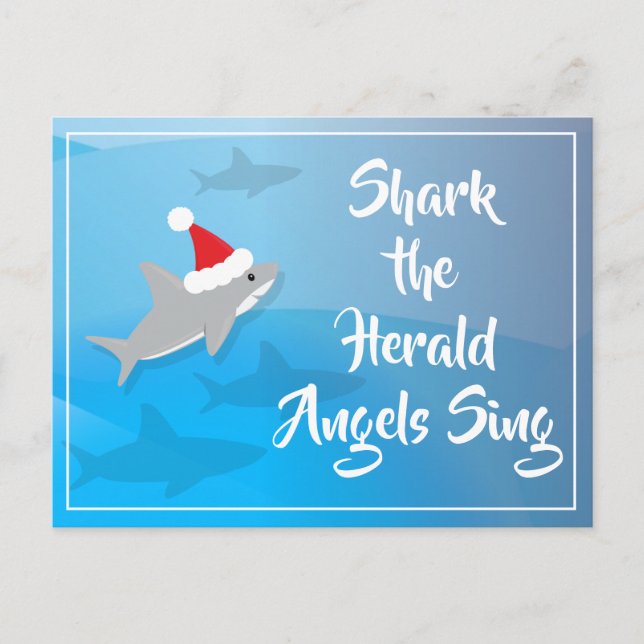 Carte postale Shark the Herald Angels Sing (Devant)