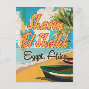 Carte Postale Sharm El Sheikh - affiche de voyage vintage en Egy