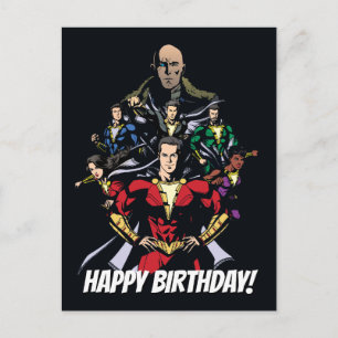 Carte Postale SHAZAM !   Famille Shazam contre Dr Sivana