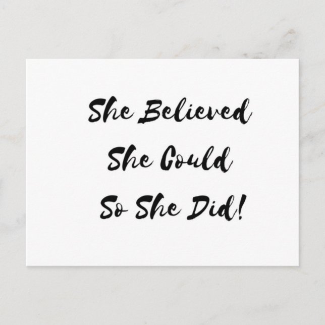 Carte Postale She Arbitraire She Could (Devant)