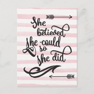 Carte Postale she believed she could so she did