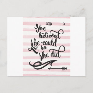 Carte Postale she believed she could so she did