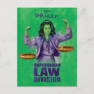 Carte Postale She-Hulk Scales de la justice Division du droit su