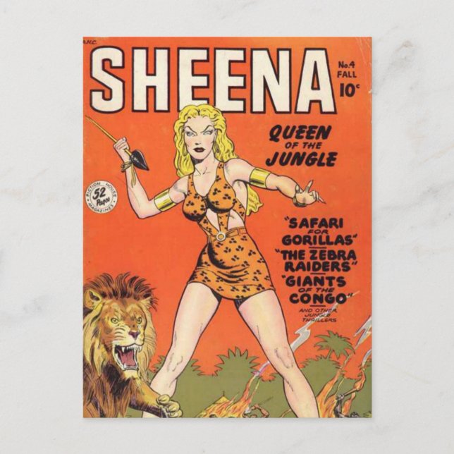Carte Postale Sheena : Jungle Woman Comic book (Devant)