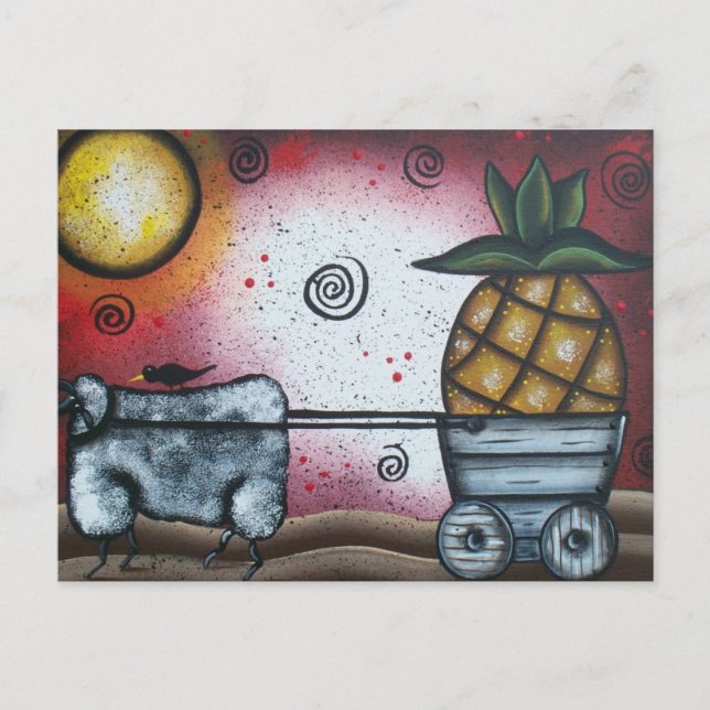 Carte Postale Sheep Wagon, Par Lori Everett (Devant)