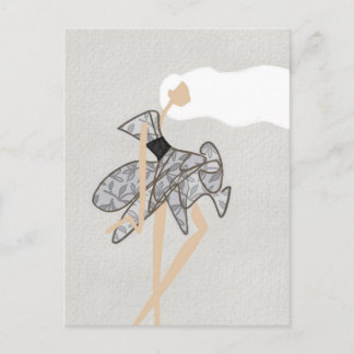 Carte Postale Sheer Motion Muse Glam Fashion Art