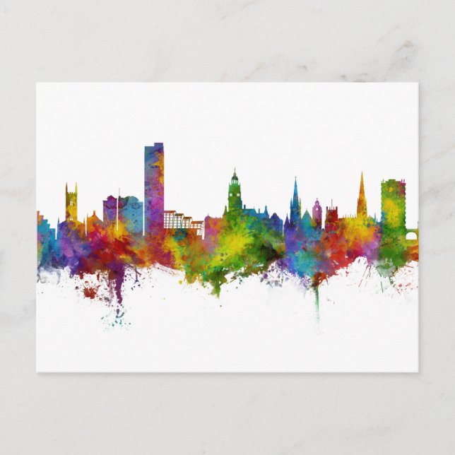 Carte Postale Sheffield Angleterre Skyline (Devant)