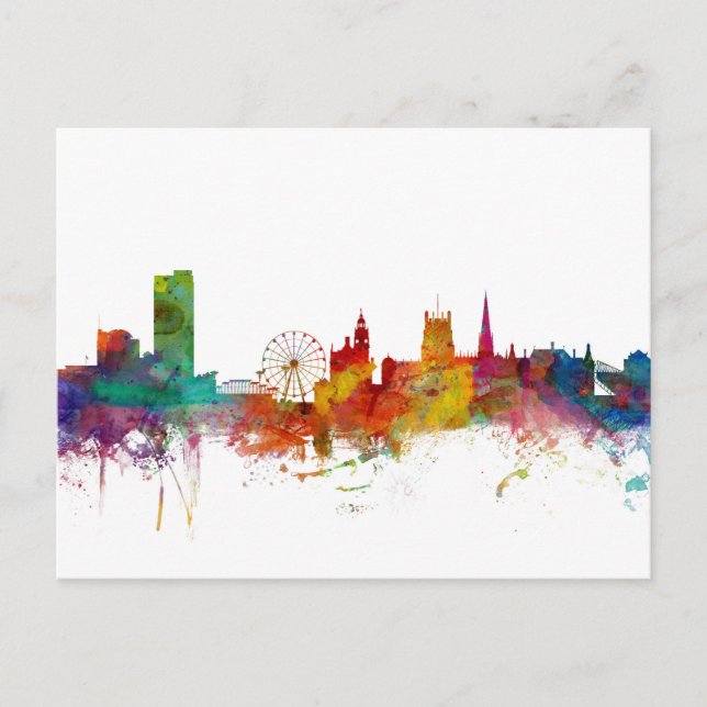 Carte Postale Sheffield England Skyline (Devant)