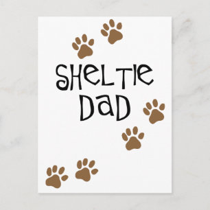 Carte Postale Sheltie papa