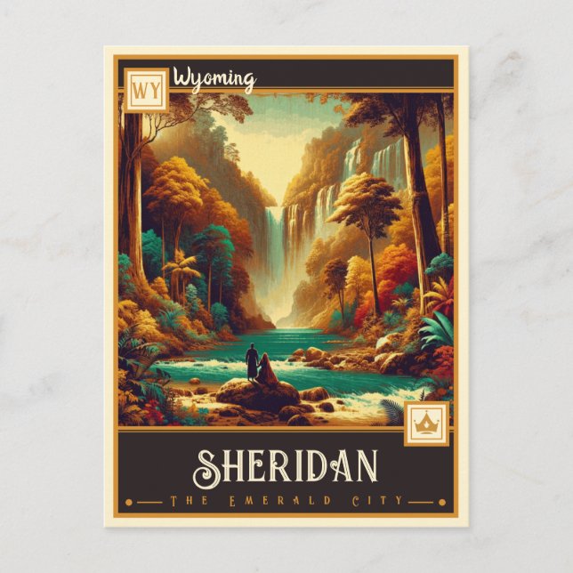 Carte Postale Sheridan, Wyoming | VINTAGE (Devant)