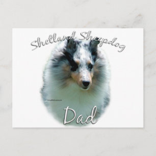 Carte Postale Shetland Sheepdog (merle) Papa 2