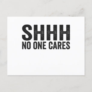 Carte Postale Shhh Personne Ne S'Occupe Drôle Citation Sarcastiq