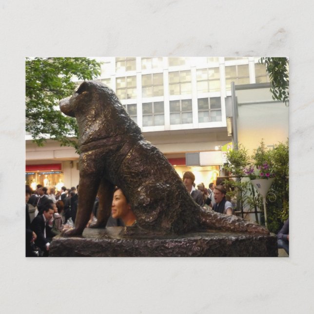 Carte Postale shibuya hachiko assis (Devant)
