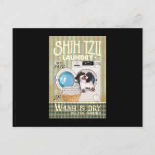 Carte Postale Shih Tzu Lover Cute Shih Tzu Laundry Washington Do
