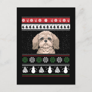 Carte Postale Shih Tzu Noël 