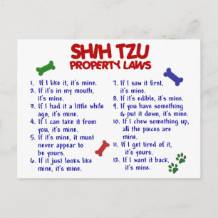 Carte Postale SHIH TZU, propriété Lois 2