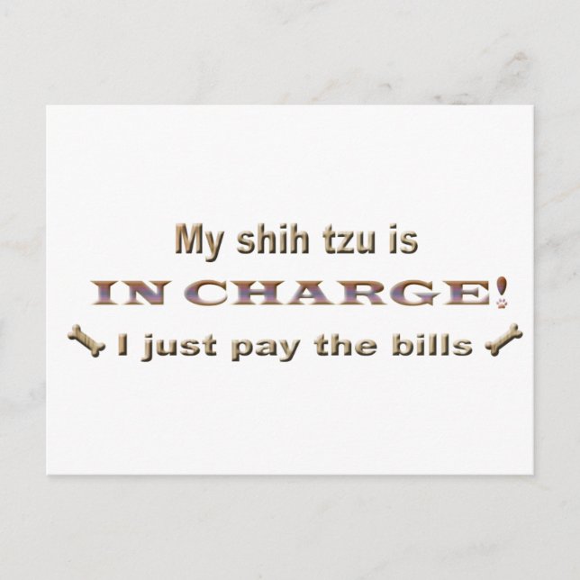 Carte Postale shihtzu (Devant)