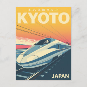 Carte Postale Shinkansen au coucher du soleil à Kyoto