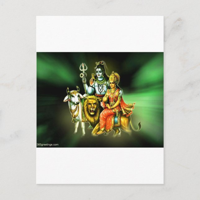 CARTE POSTALE SHIVA ET PARVATHI (Devant)