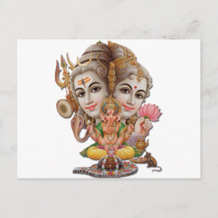 Carte Postale Shiva et sa famille