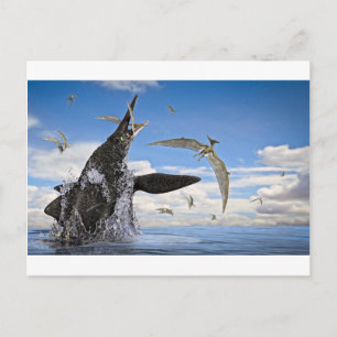 Carte Postale Shonisaurus Dinosaur Attaque surprise