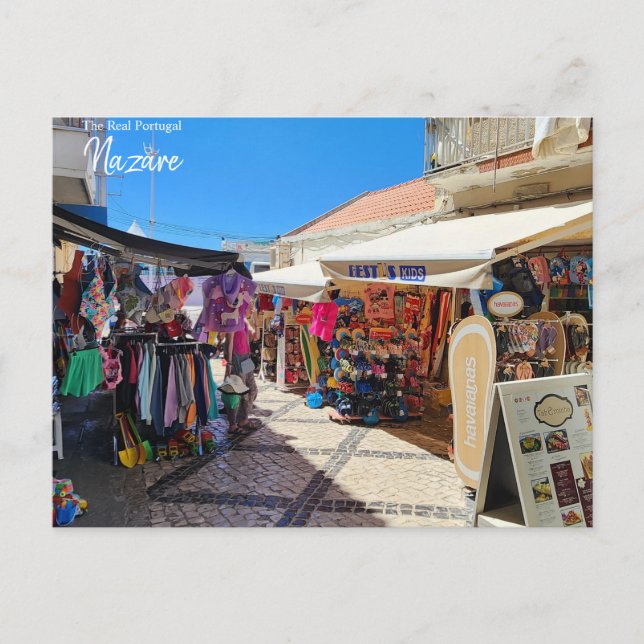 Carte Postale Shopping en Nazare, Portugal (Devant)