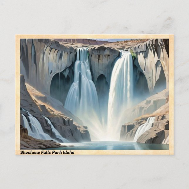 Carte Postale Shoshone Falls Park Idaho Vintage voyage (Devant)