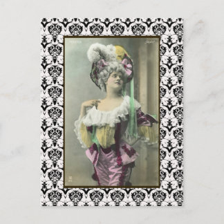 Carte Postale Show Girl Risque Danseuse Française