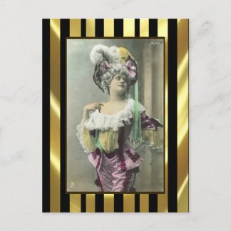 Carte Postale Show Girl Risque Danseuse Française