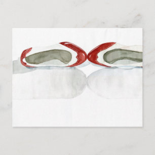 Carte Postale Showcase de chaussures : Revel en rouge