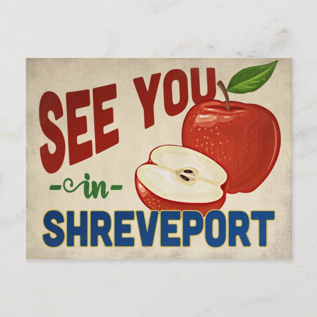Carte Postale Shreveport Louisiana Apple - Vintage voyage (Devant)